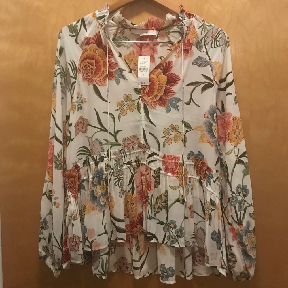 loft floral blouse - beautiful for fall